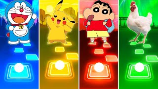 Doraemon vs Pikachu vs Shinchan vs Chicken - Tiles Hop EDM Rush