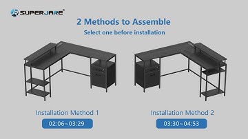 SUPERJARE Computer Desk with File Cabinet Installation Video