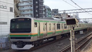 東海道線E231系1000番台S-26編成＋U529編成大森駅通過