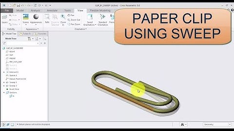 Paper Clip Using Sweep in Cre o For Beginner