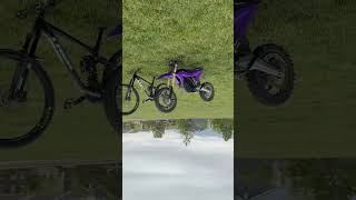 ⁠inverted world @newymv #mtb #surron #surronster #mountainbike #downhill #starkvarg #eridepro