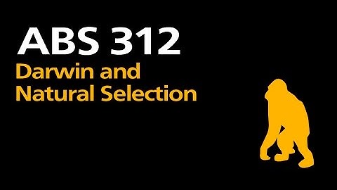 ABS 312: Darwin and Natural Selection