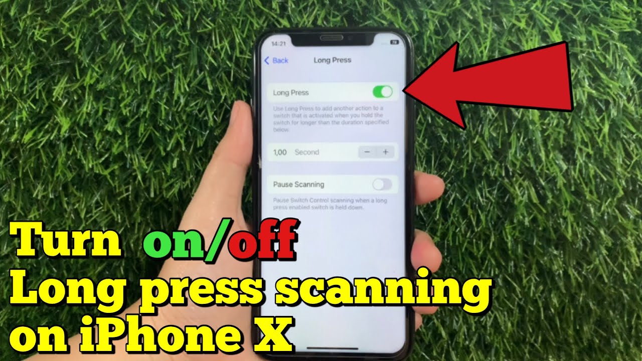 How to turn on or off long press scanning on iPhone X