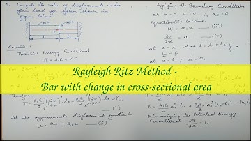 Rayleigh Ritz Method - Bar with change in cross-sectional area