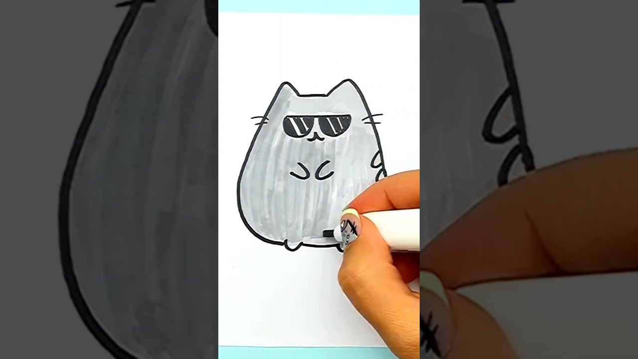 Pusheen the Cat drawing. 
