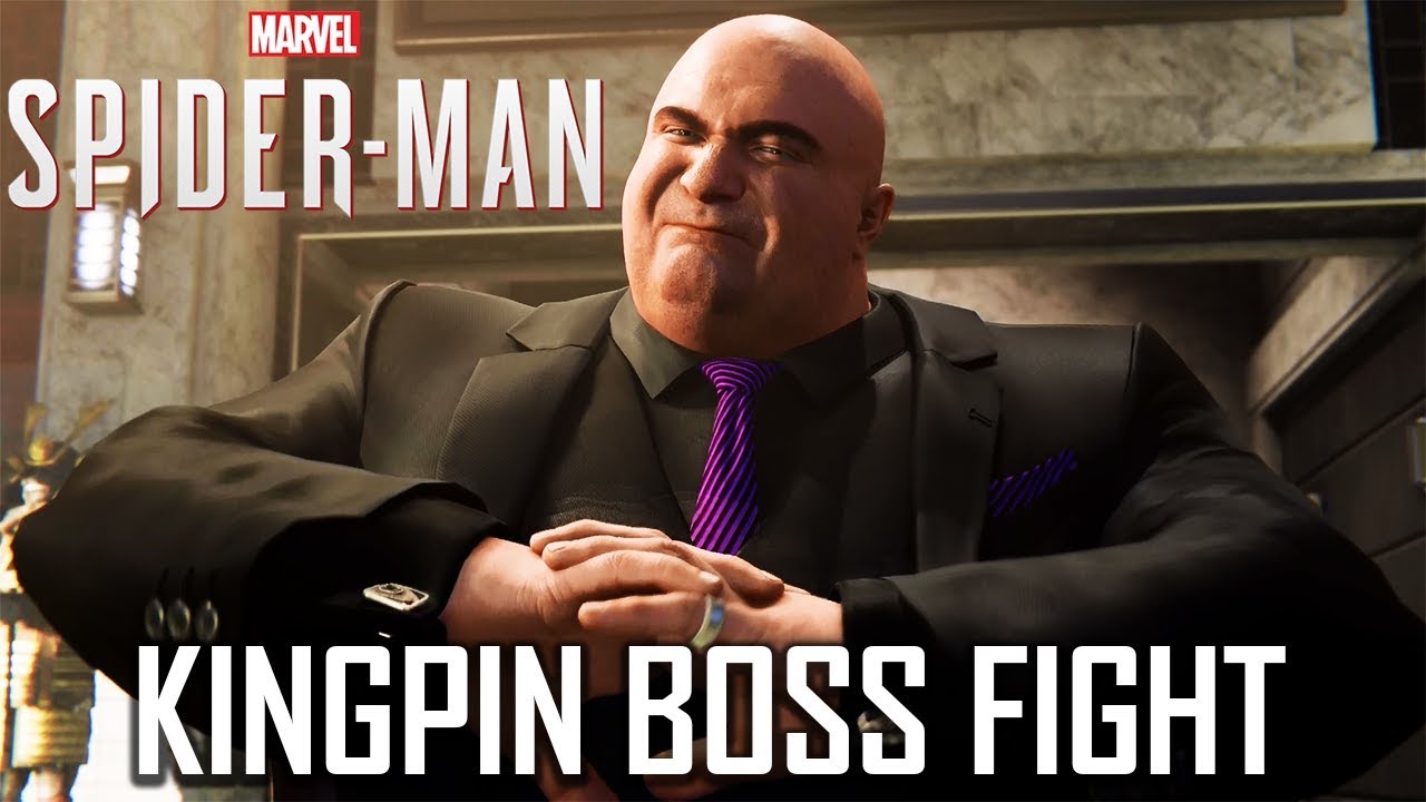 KINGPIN vs SPIDER-MAN Full Boss Fight - Marvel's Spider-Man PS4 PRO
