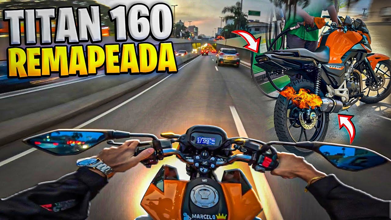 TITAN 160 REMAPEADA COM ESCAPE DORE + PIPOCO & POPS AND BANGS NAS REDUZIDA NO HORÁRIO DE PICO 😈🔥