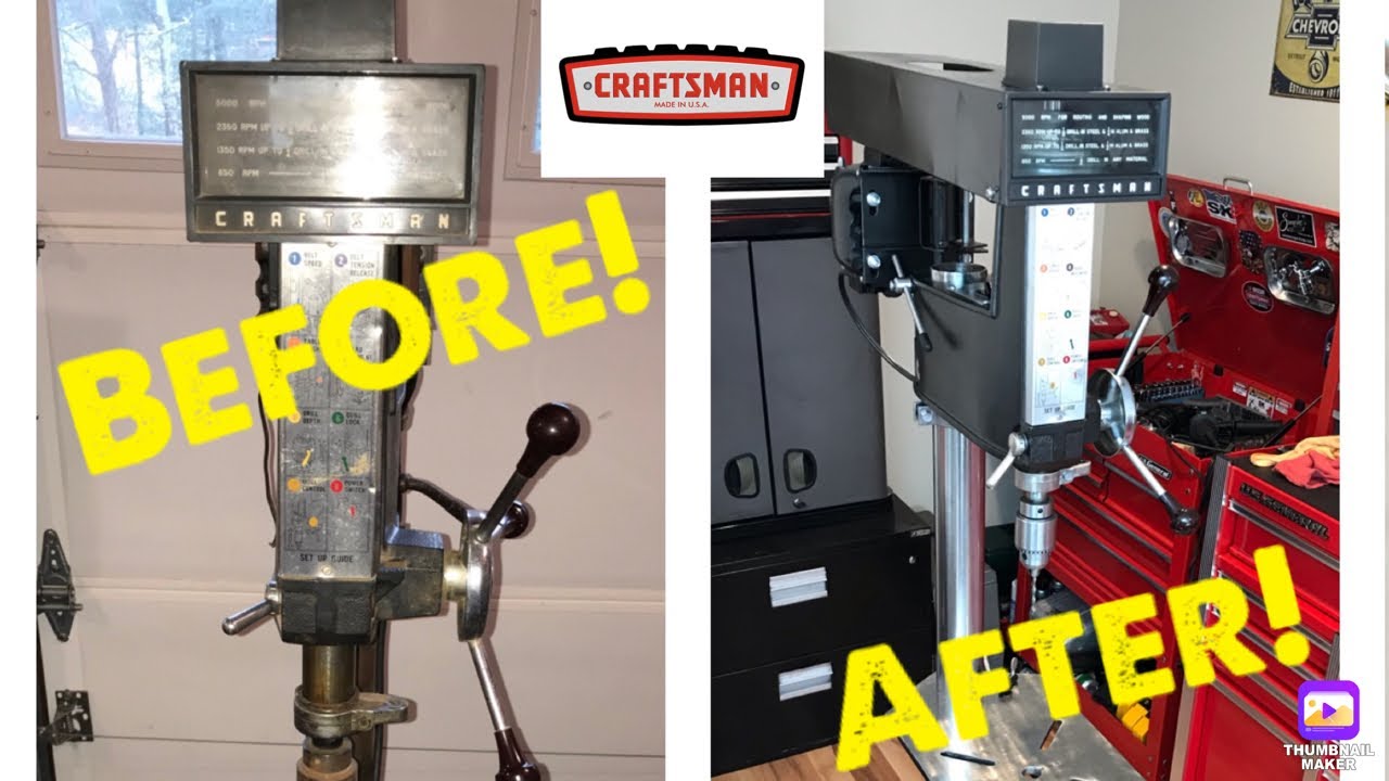 Finally Done! Vintage Craftsman Drill Press Restoration! YouTube