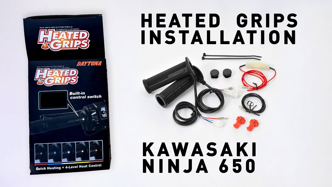 専用⑫ How to install Daytona Heated Grips installation on a Kawasaki