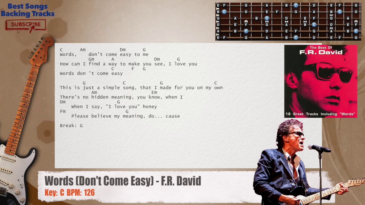 Don t come around. Don`t come easy. David Words don't come easy. F.R. David Words. F.R. David Words текст.