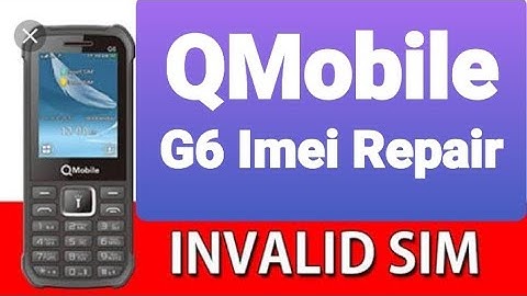 Qmobile G6 Mini Imei Repair Code Sim Registration system failed  ⁹ with hmtrick