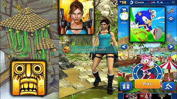 Temple Run 2 Sky Summit Vs Lara Croft Relic Run Vs Sonic Dash - Endless Run Android Game Play