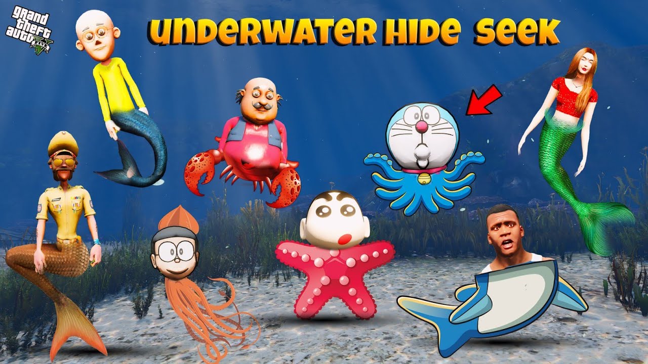Shinchan and Franklin Playing Underwater Hide and Seek In Gta 5 - YouTube