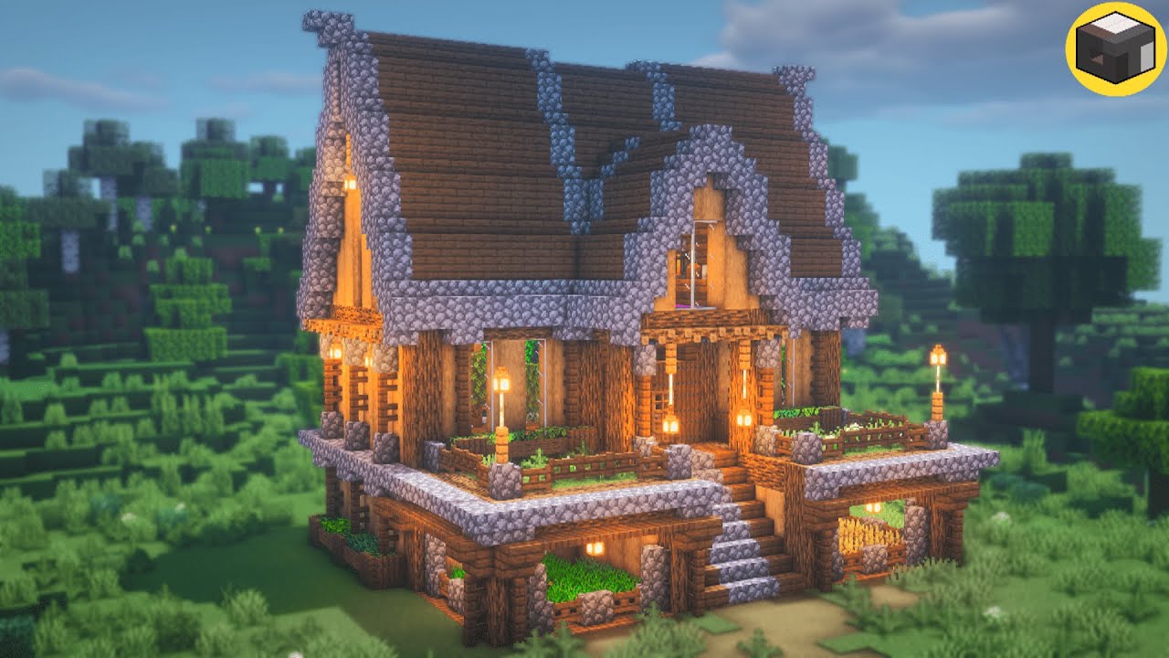 Minecraft: How to Build a LARGE Wooden Mansion | Minecraft Building