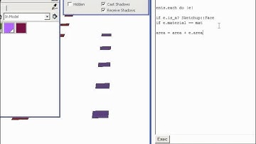 Writing SketchUp Ruby - Counting Areas by Material