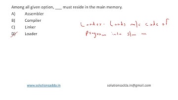 NIC NIELIT SCIENTIST-B 2018 | OS | LOADER | SOLUTIONS ADDA | NIC TEST SERIES | EXP. BY ISRO AIR-1