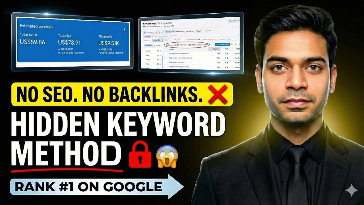 Website Rank Without SEO 🤯 Secret Keywords Research Method | Low Competition Keywords 
