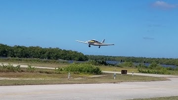 Piper Comanche Landing at Everglades Airpark