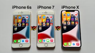 iPhone X vs iPhone 7 vs iPhone 6s Speed Test in 2022🔥| This is SURPRISING!😍 A11 vs A10 vs A9 Chip