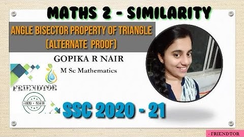 Angle bisector property (alternate proof) Similarity Class 10 SSC 2020-21
