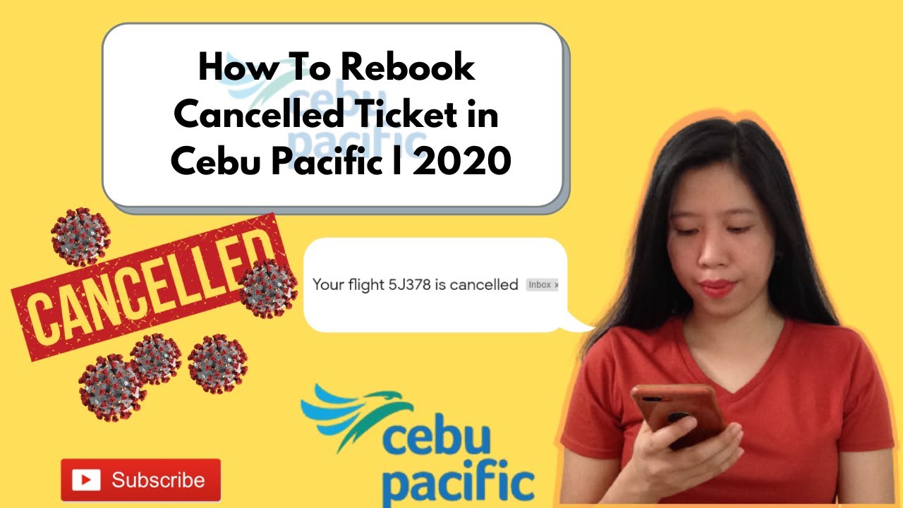 How To Rebook Cancelled Ticket In Cebu Pacific Air YouTube