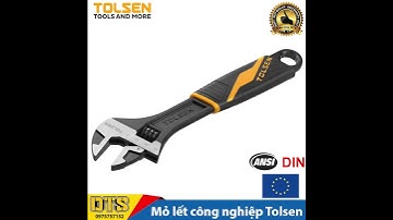 Mỏ lết công nghiệp cán nhựa đen TOLSEN, thép CV-V cao cấp - Tiêu chuẩn xuất khẩu Châu Âu