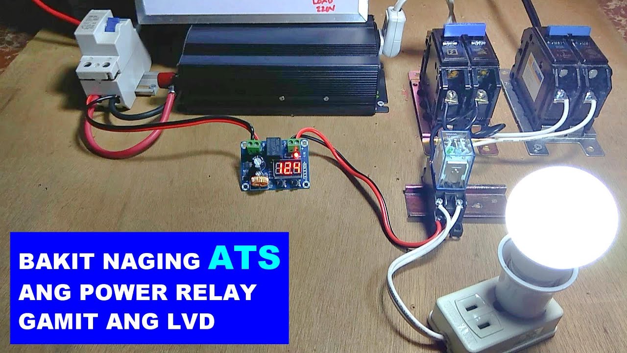 PAANO GAWING ATS ANG POWER RELAY SA POWER INVERTER - YouTube