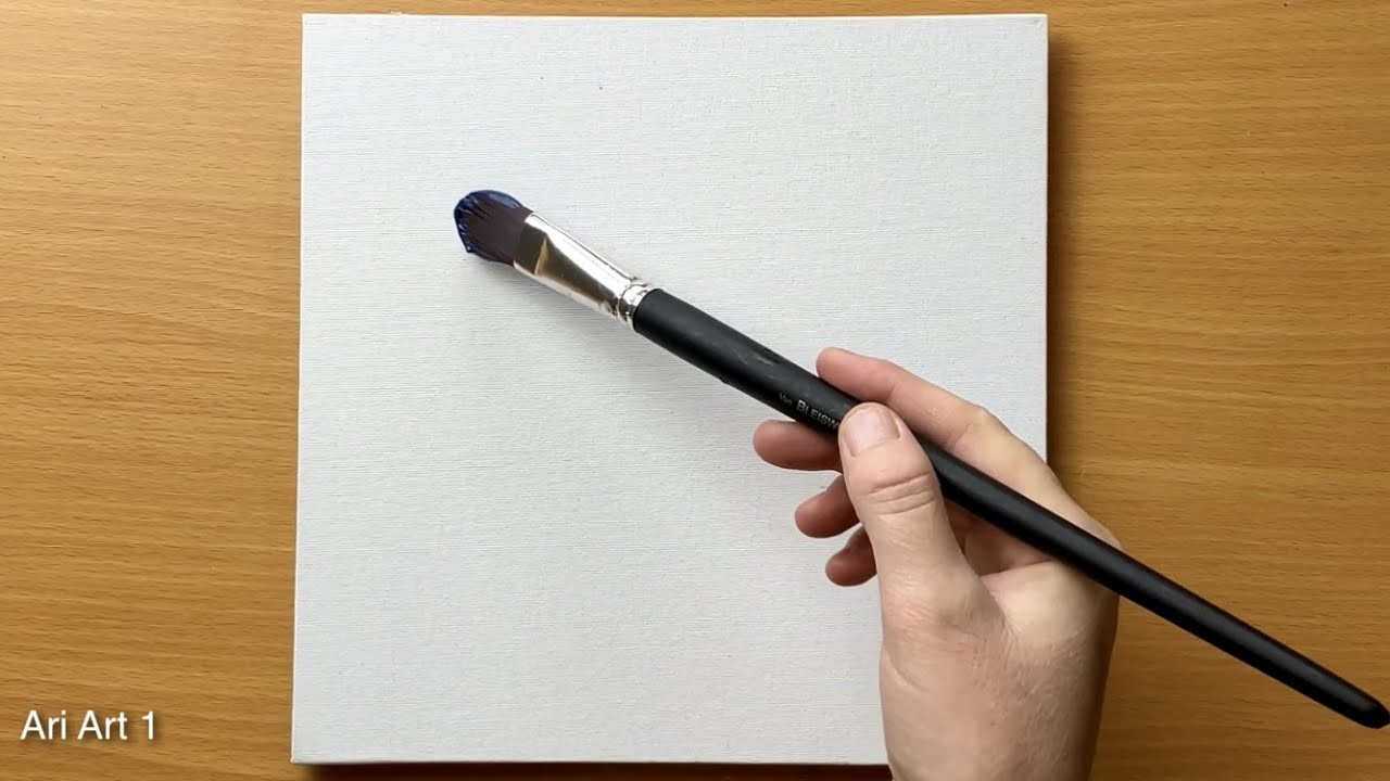 Night sky / Acrylic painting tutorial for beginners Step by Step - YouTube