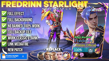 UPDATE Skin Fredrinn Starlight - Royal Marshall No Password | Full Effect Voice | Patch Baru