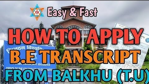 HOW TO APPLY B.E TRANSCRIPT FROM BALKHU(TU) ||APPLY TRANSCRIPT FOR ENGINEERING FROM TU |EASY & FAST|