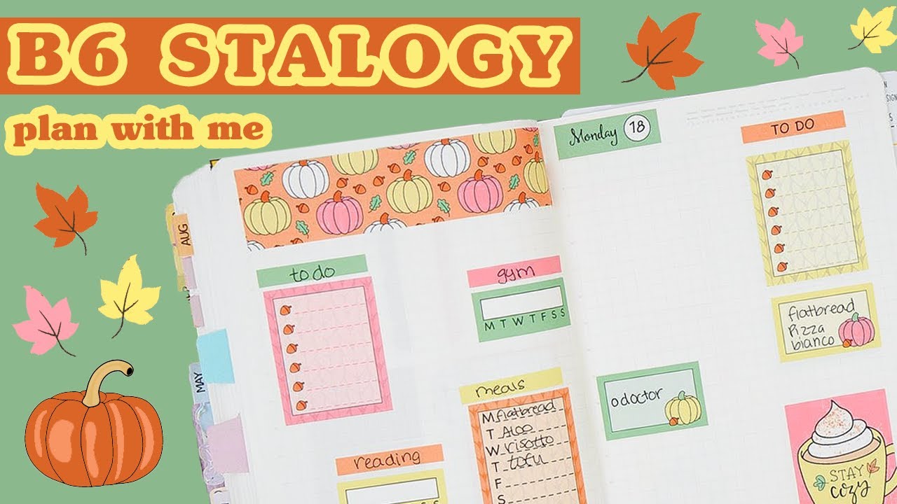 B6 Stalogy | Plan With Me | Weekly Setup Daily Pages | Oct 18-24 2021 ...