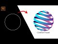 How to make a 3d global spiral logo in illustrator