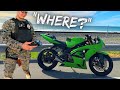 I rode into marine corps base on my stunt bike