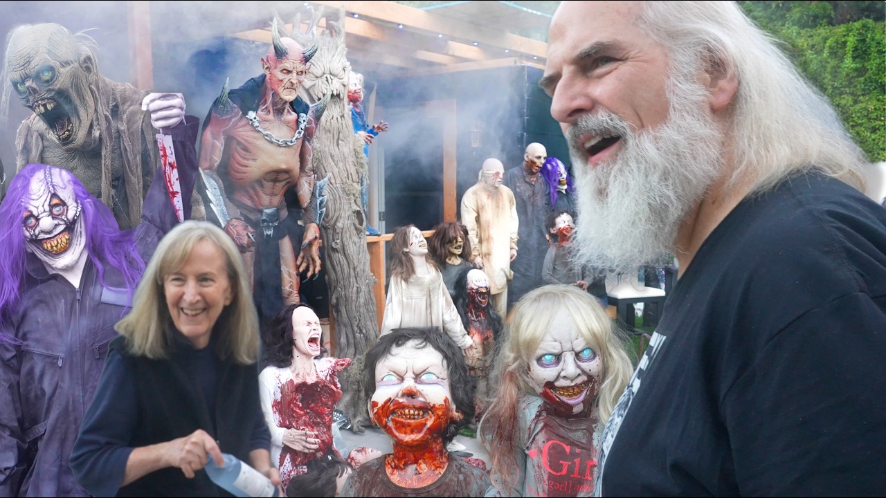 We Visited a Huge Collection of Distortions Halloween Animatronics and Props!