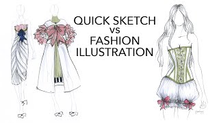 : Quick Design Sketch vs Fashion Illustration