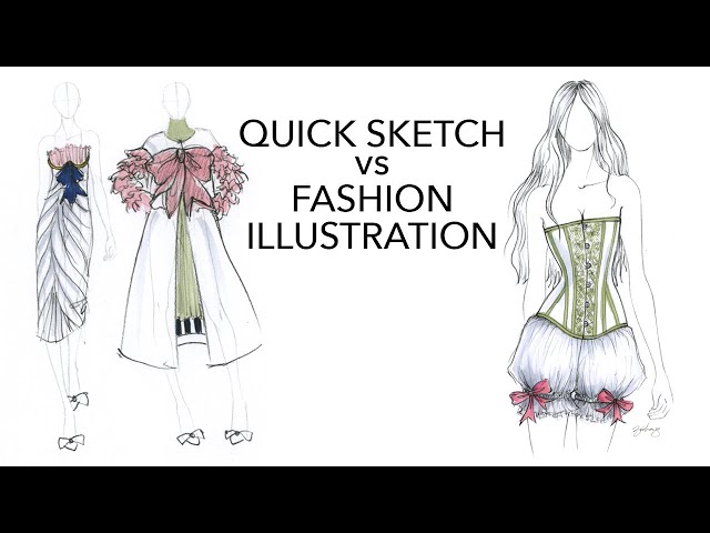 Quick Design Sketch vs Fashion Illustration