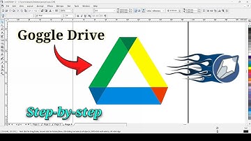 How to make google drive app in coreldraw 12 step-by-step | Google Drive App Logo design kare !