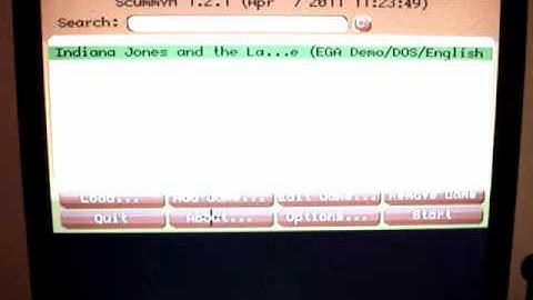 My A600 running ScummVM ECS (030)