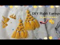 DIY Haldi Earings 😍 In Just 5 minutes ✅ #trending #diy #tutorial #haldi #earings #craft #easycraft