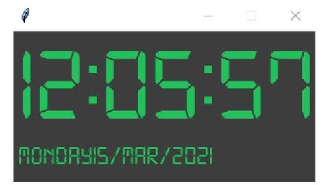 Como criar relógio digital em python