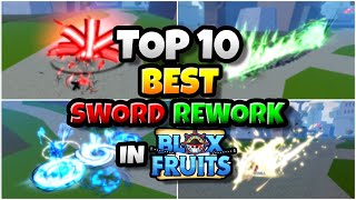 Top 10 Best Sword Rework in Blox Fruits update 20