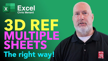 Excel - 3D Reference with Multiple Worksheets