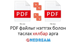 картинка: PDF файлыг нэгтгэх болон таслах хялбар арга