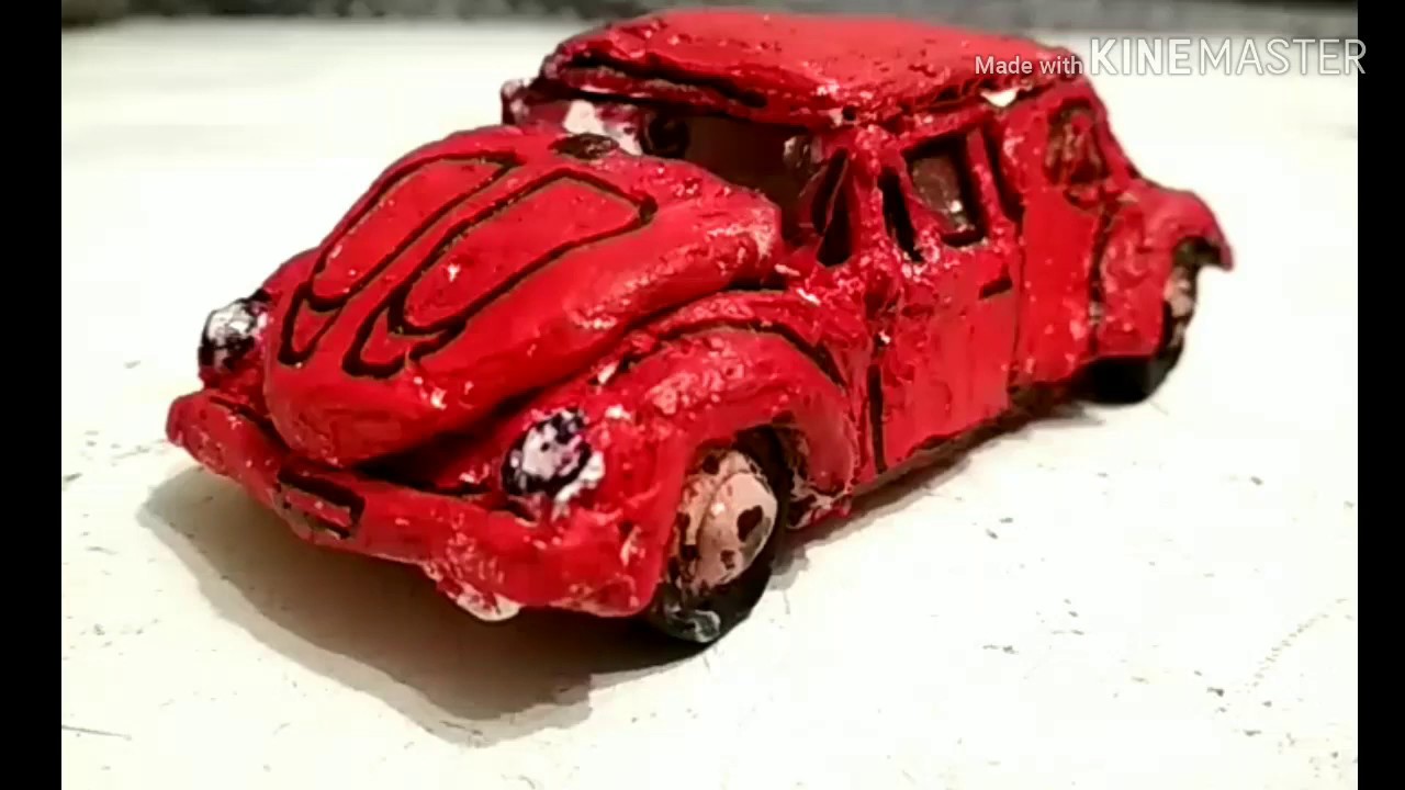 Модель авто из глины