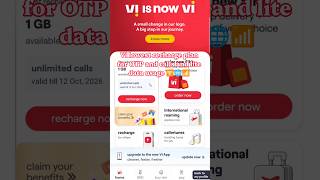 Vi lowest recharge plan for OTP and calls and lite data usage 🛜🌐📶 #azarchannel #Vi #vodafone