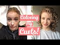 VLOG: COLORING MY CURLS! In-Salon Entire Color Process!