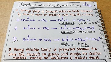 15) PCl3, PCl5, SOCl2 reaction with Carboxylic acid class12 chapter12 Organic chemistry #neet #jee