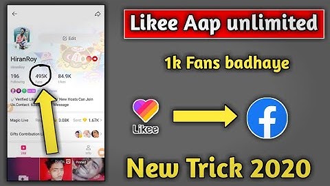 Likee aap Fans kaise badhaye | Likee App unlimited Followers paye | ek click mein 1000 fans badhaen