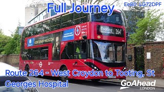 GoAhead London  Route 264  West Croydon to Tooting, St Georges Hospital  Ee80