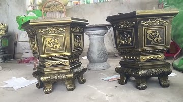 Chậu lục giác 60 tài Lộc , Cá chép màu đồng cổ 15/8/2023